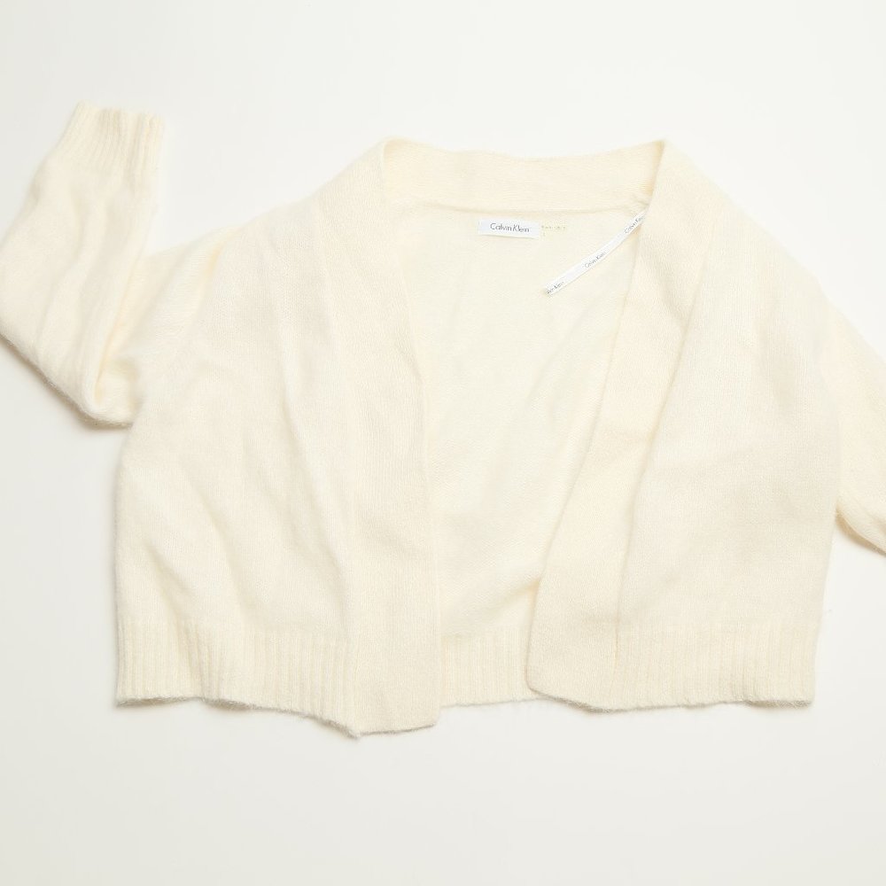 Calvin Klein Cropped Fuzzy Cardigan Style Women
